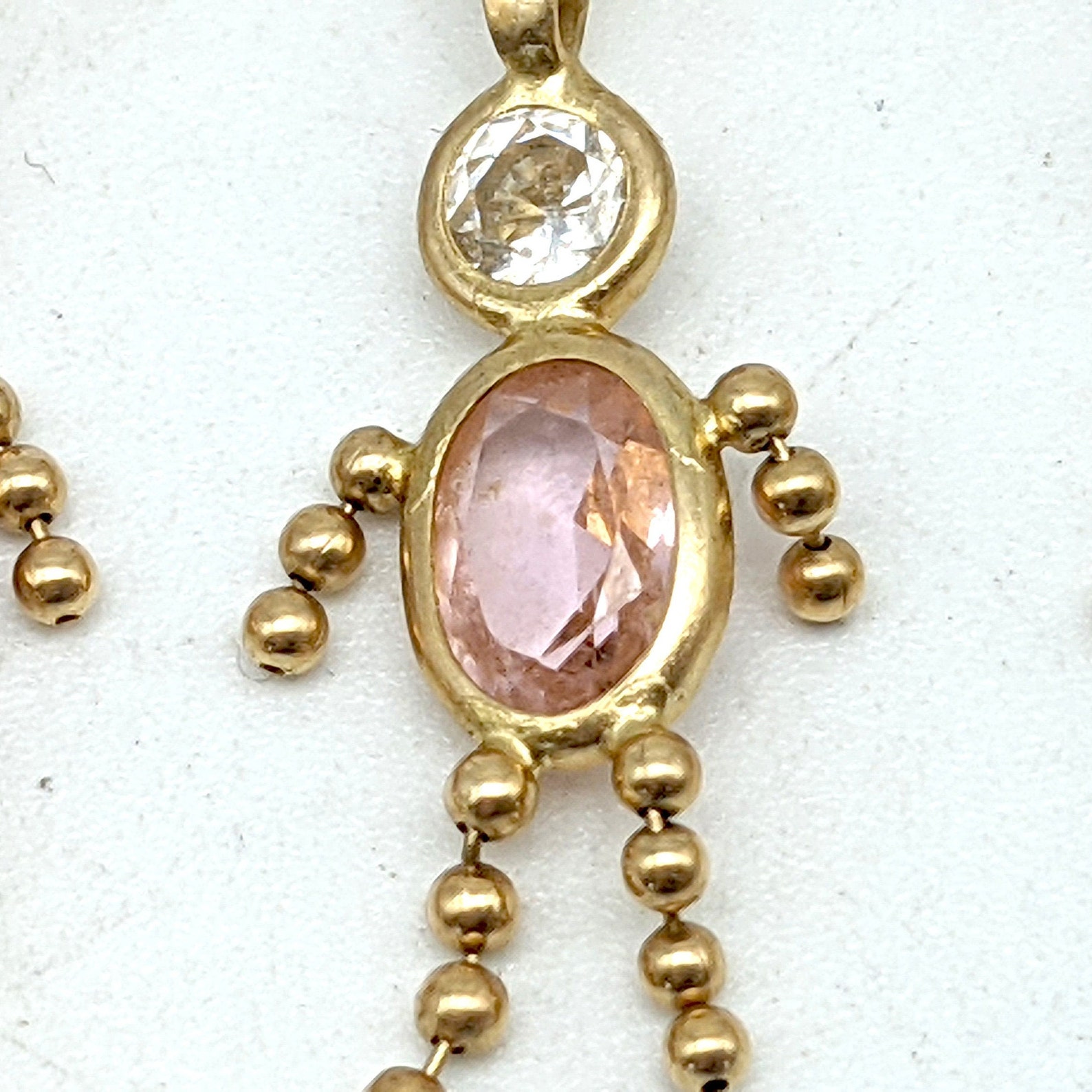Vintage 14k Gold & Cubic Zirconia Birthstone Brats Pendant or Etsy
