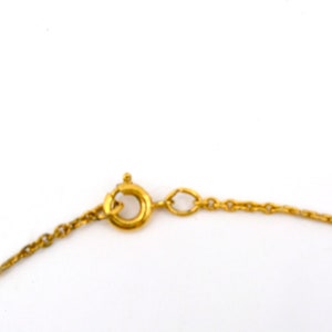 Vintage Avon Gold Tone & Black Enamel Star Flower Pendant Necklace 18 image 7