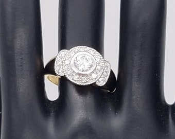 Size 10 New Old Stock 14K Gold Plated & CZ Ring - Your Choice