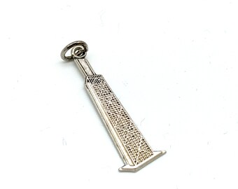 Old Stock Sterling Silver Oil Rig Charm or Pendant