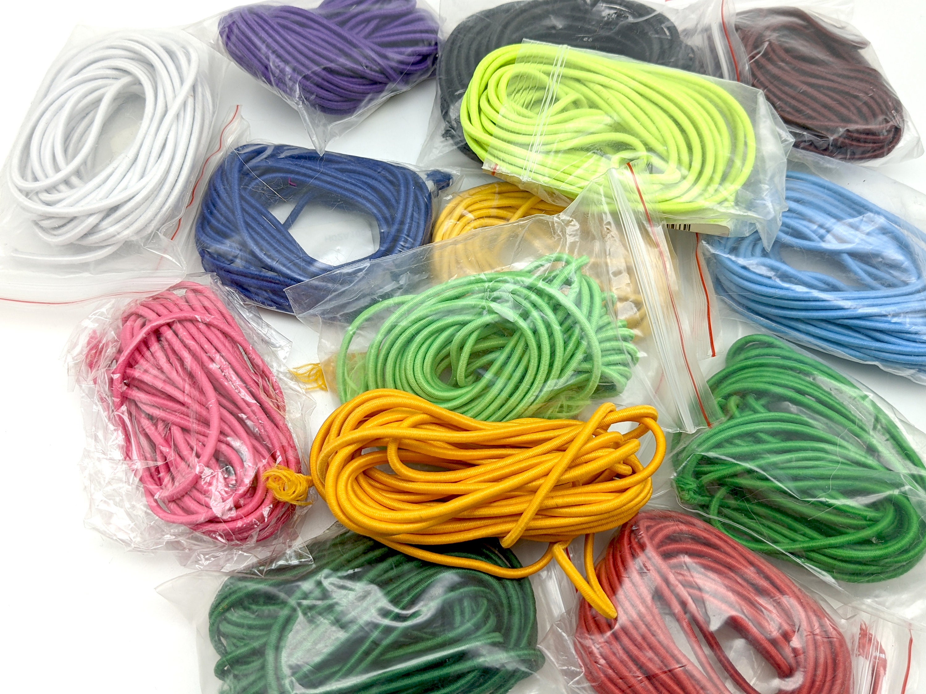 70 Meter Mixed Lot, 14 Colors Of 3mm Elastic Cord For Crafting