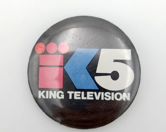 1980's K5 (King 5) Television Seattle Pin Back Button