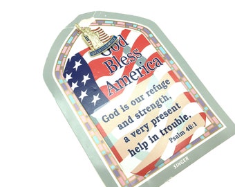 Vintage "God Bless America" Angel With American Pin