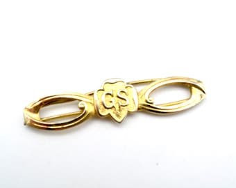 Vintage Gold Tone Girl Scouts Barrette / Hair Clip