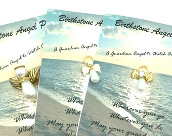 Old Stock Birthstone Angel Pins - Various Styles & Colors