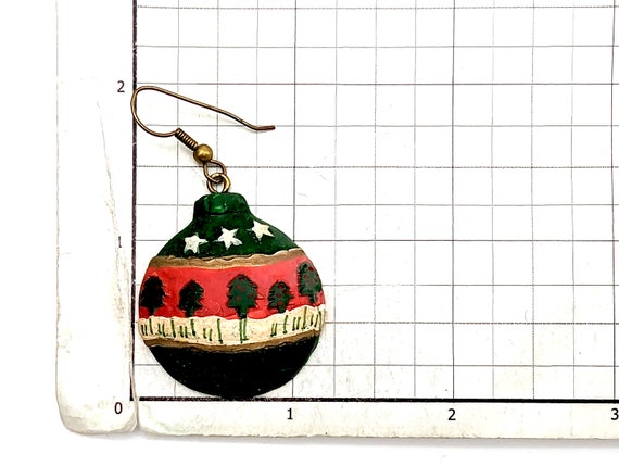 Unique Vintage Resin Holiday Ornament Dangle Earr… - image 9