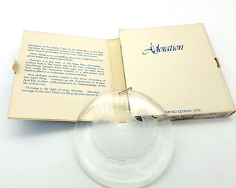 1978 Ball Corp A Medley of Carols, "Adoration" Acrylic Ornament in Original Packaging