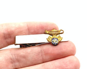 Rare GE (General Electric) Genie Lamp Enameled Tie Clip