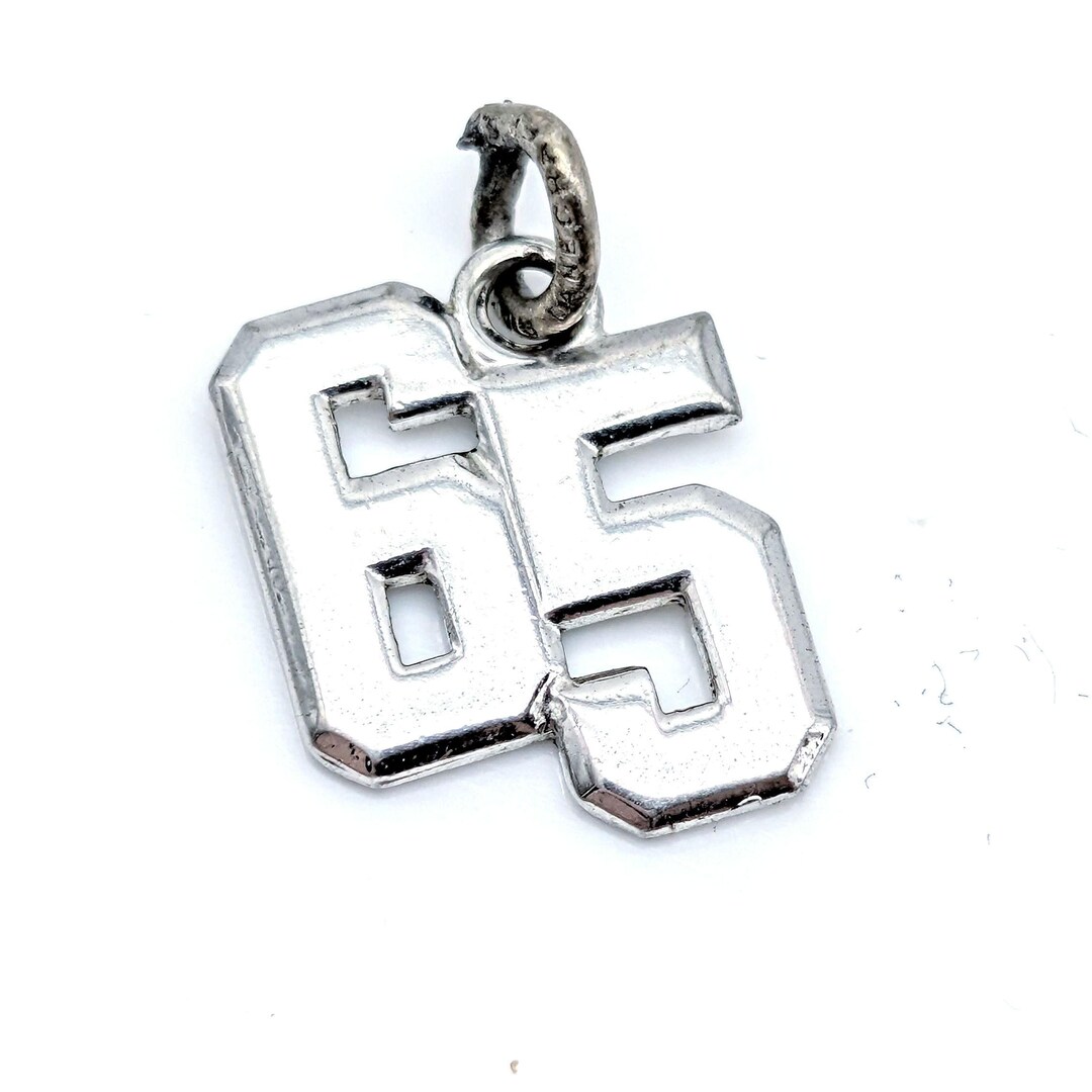 Sterling Silver 65 Charm, 65th Birthday Charm, Class of 1965 Pendant - Etsy