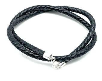 52 Colors! Thick 5mm Braided Leather Necklace or Choker - Made to Order