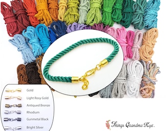 Thick Twisted Satin Silk Cord Bracelets - Made to Order