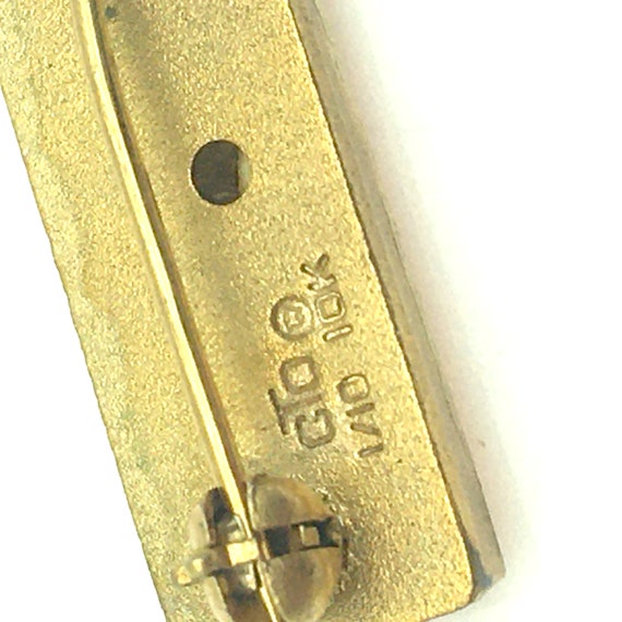 Vintage 1/10th 14K Gold Filled Ruler Pin - Gem