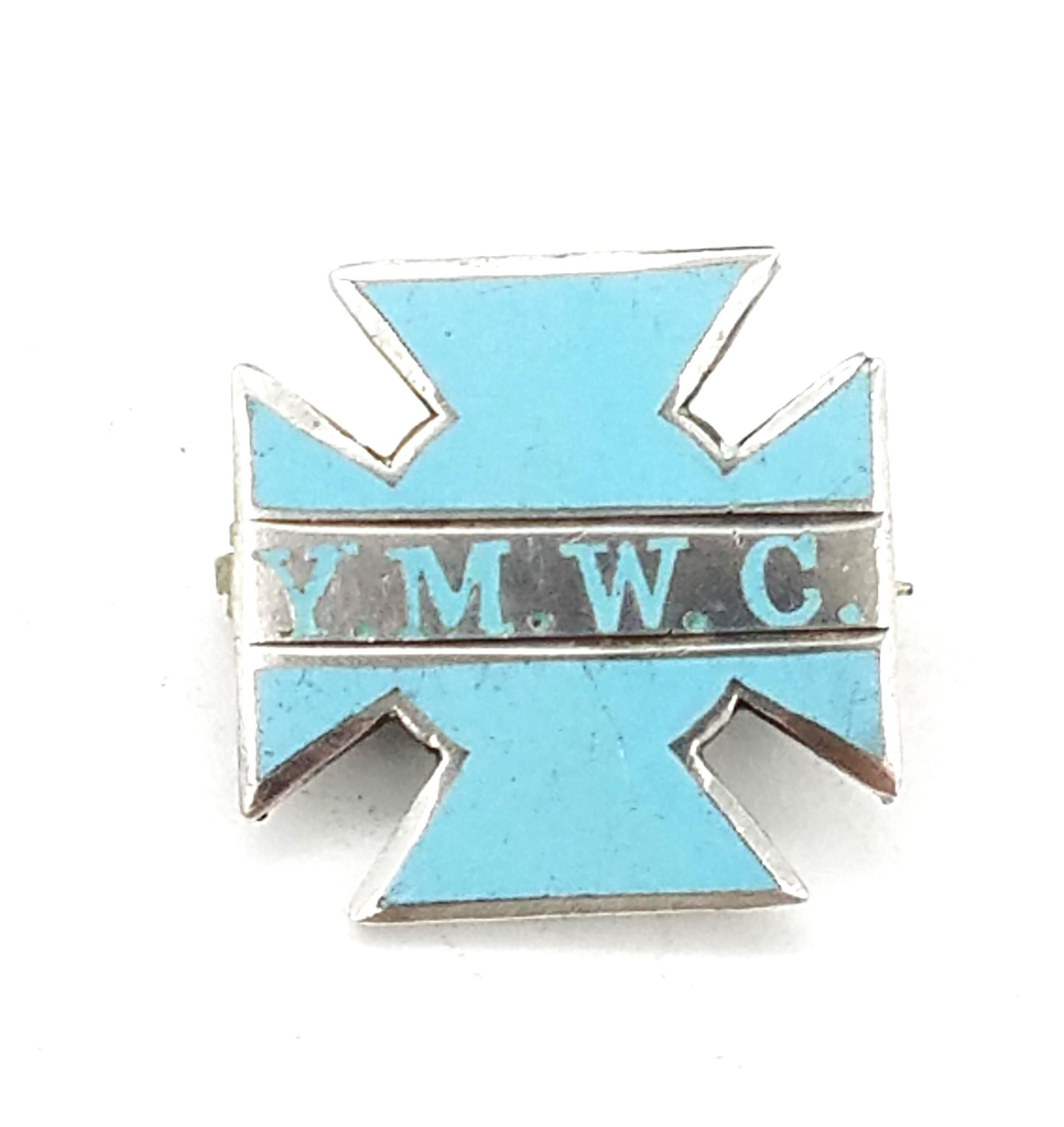 アンティーク Y.M.W.C. スターリングシルバー＆ブルーエナメル マルタ 