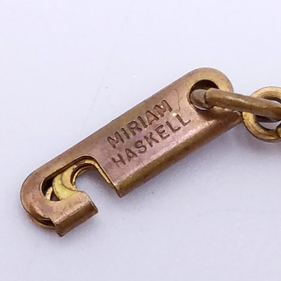 Signed Miriam Haskell Double Strand White Milk Gl… - image 6