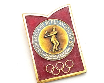 Pin's Escrime JO Moscou 1980 - Bouclier événement Et Médaille - Fabriqué URSS