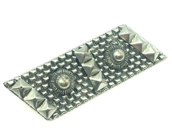 Vintage Silver Tone Modernist Brooch