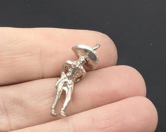 Vintage Sterling Silver Mexican Hat Dancer Charm or Pendant