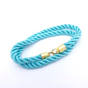 Custom Twisted Satin Silk Cord Necklace: 46 Colors, Clasp Choice