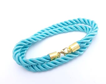 46 Colors! Made to Order Thick 5mm Twisted Satin Silk Cord Necklaces, Your Choice of Color, Length & Clasp