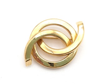 Vintage Winard 12K Gold-Filled Double Swirl Brooch -