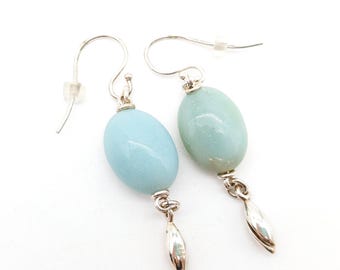 Michael Dawkins Sterling Silver & Amazonite Dangle Earrings