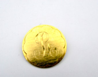 Vintage Letter R Lapel Pin/Brooch - 1 1/8"