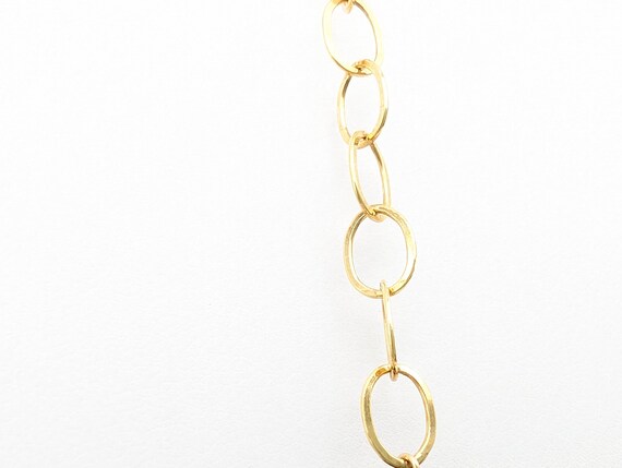 Vintage 14K Gold Filled Link Chain & Faceted Blac… - image 7