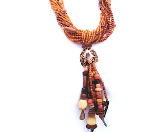 Gerda Lynggaard Monies Statement Necklace With Shell, Bone & Horn