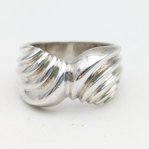Vintage Sterling Wave Statement Ring
