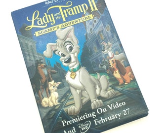 Vintage Disney Lady & The Tramp II Movie Advertising Pinback Button