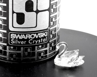 Signed Swarovski Crystal Miniature Swan Figurine - Beauties of the Lake