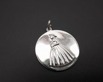 Vintage Sterling Silver Bride or Bridesmaid Charm or Pendant