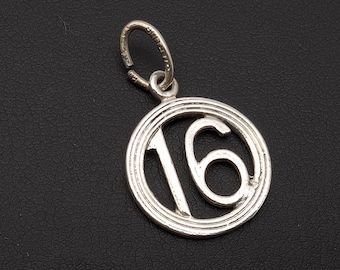 Vintage Sterling Silver 16th Birthday Charm or Pendant