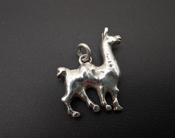Vintage Sterling Silver Llama Charm or Pendant