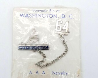 1964 Washington, D.C. Capitol Building Souvenir Pin Set in Original Packaging,  Marked, A.A.A. Novelty