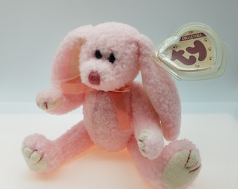 1993 Ty Collectible Posable Pink Bunny