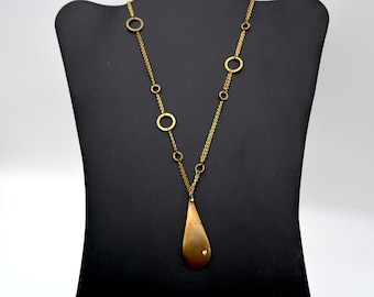 Vintage Laundry by Shelli Segal Bronze Pendant Circles Necklace - 24"