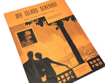 1941 My Island Serenade Sheet Music for Steel Guitar by Bernie K. Kaai