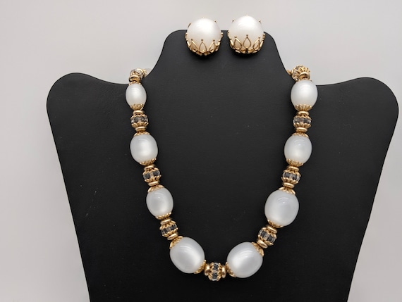 Napier Runway Moonglow Lucite Demi Parure Necklac… - image 1