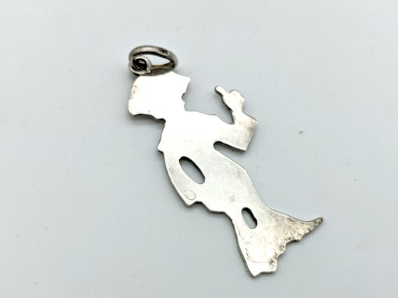 Vintage Sterling Silver Sailor Pendant - image 2