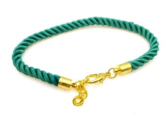 Satin Silk Cord Bracelets, Custom Made, Thick Twisted Cord, Adjustable