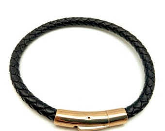 Over 50 Colors! Thick 5mm Genuine Braided Leather Bracelet or Wrap Bracelet - Custom Made