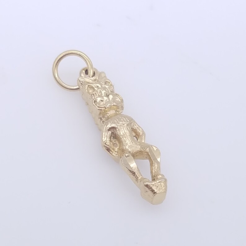 Old Stock Gold Plated Tribal Dancer Totem Pendant or Charm