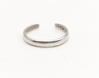 Vintage Sterling Silver Split Band Toe Ring