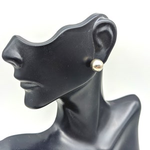 8 or 10mm Sterling Silver Ball Stud Earrings, Old Stock, New Condition 8mm