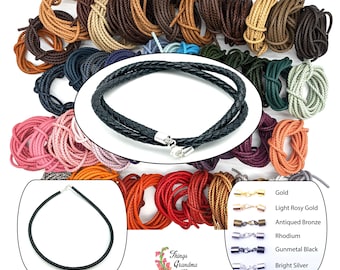 Thick 5mm Braided Leather Necklace or Choker - Custom Made