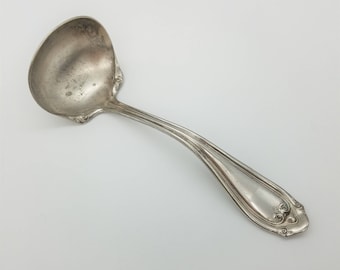 Antique William A. Rogers SXR Abington Pattern Double Bend Silver Plated  Ladle - 1910