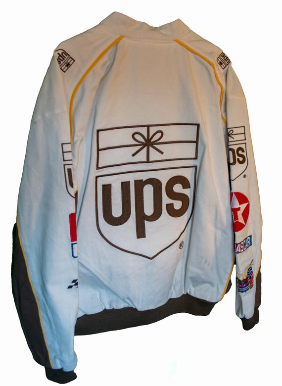 New 1990s Dale Jarrett NASCAR Jacket: UPS Jeff Hamilton Winston