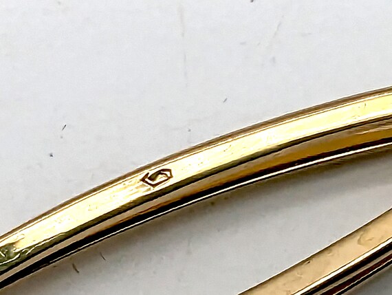 Vintage Gold Fish Tie Bar with Tiger's Eye - image 8