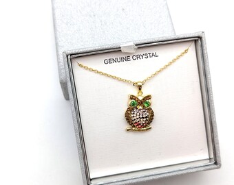 Ensemble De Bijoux Hibou En Cristal Autrichien Pour Femmes